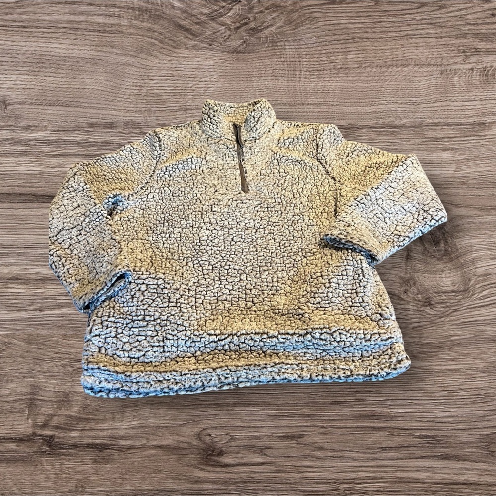 Mountain and Isles Men’s Sherpa Quarter Zip Pullover Shirt Size Large